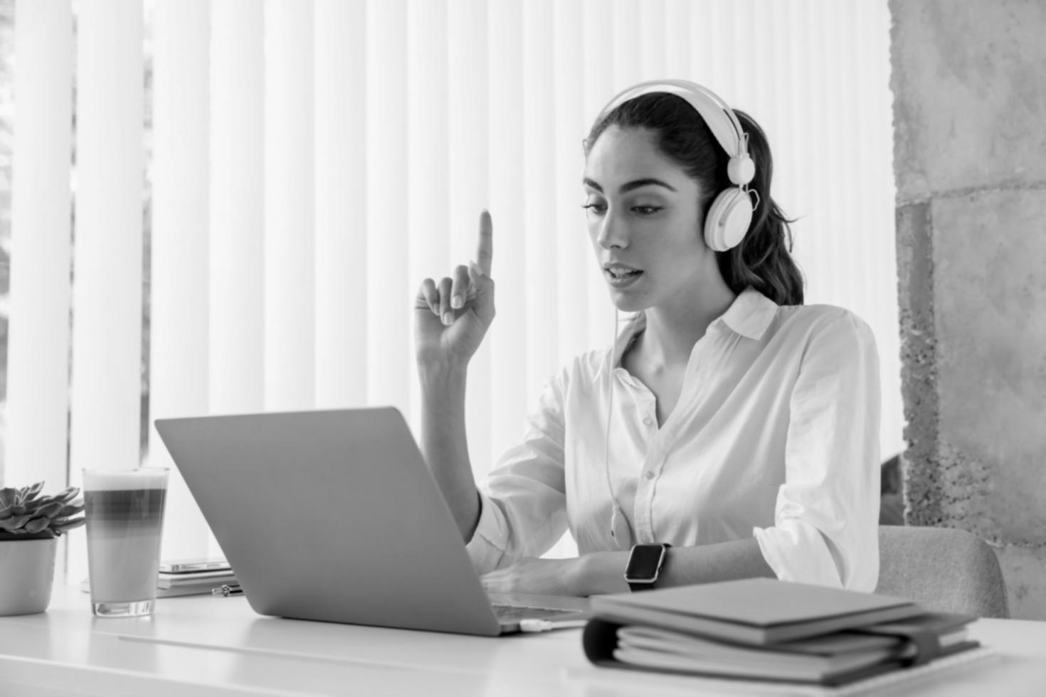 Student studying financial statements at desk